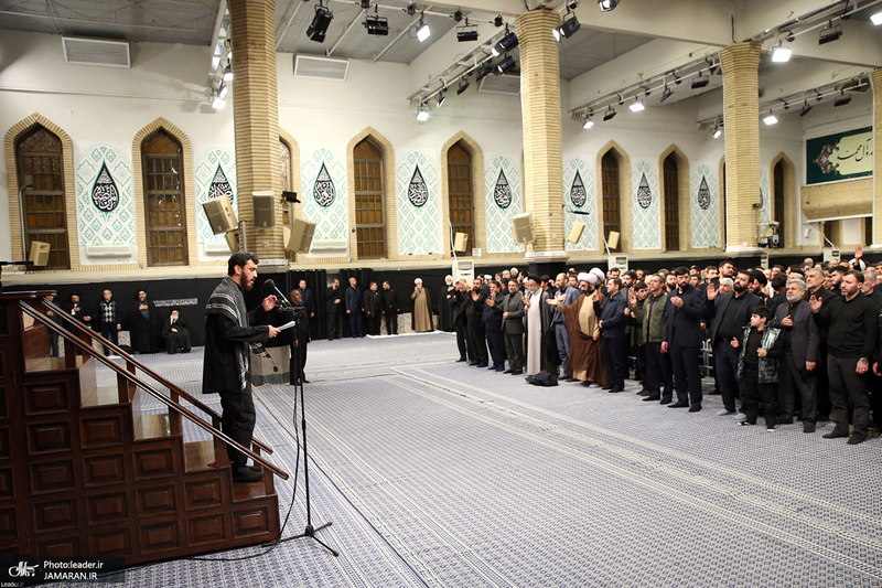 آخرین شب مراسم عزاداری شهادت حضرت فاطمه‌زهرا (س) در حسینیه امام خمینی