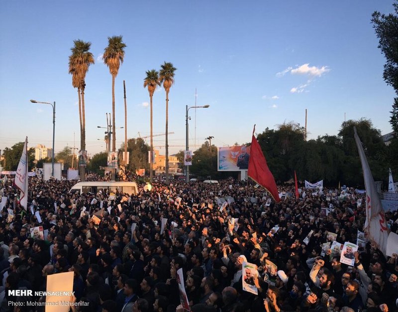  تشییع باشکوه پیکر مطهر شهید حاج قاسم سلیمانی در اهواز 