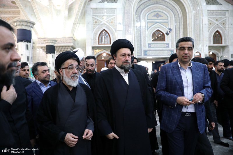 مراسم تشییع و تدفین همسر آیت الله موسوی بجنوردی (ره) در حرم امام خمینی (س)-2