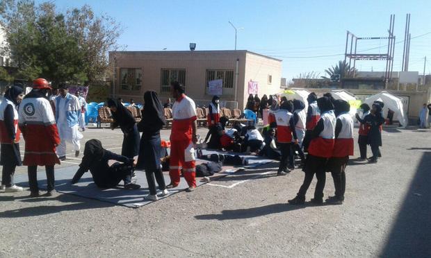 مانور زلزله در مدارس ایرانشهر برگزار شد