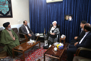 دیدار معاون فرهنگی موسسه با آیت الله دری نجف آبادی