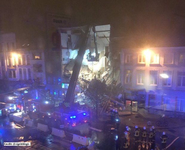 انفجار مهیب در ساختمانی در بلژیک+ تصاویر