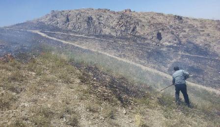 هفت هکتار از اراضی مرتعی اراک در آتش سوخت