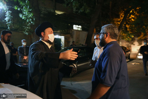 حضور سید حسن خمینی در منزل مرحوم حجت الاسلام و المسلمین دعایی (ره)