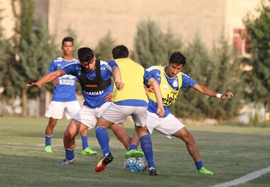 انجام حرکات ترکیبی در تمرین امروز استقلال