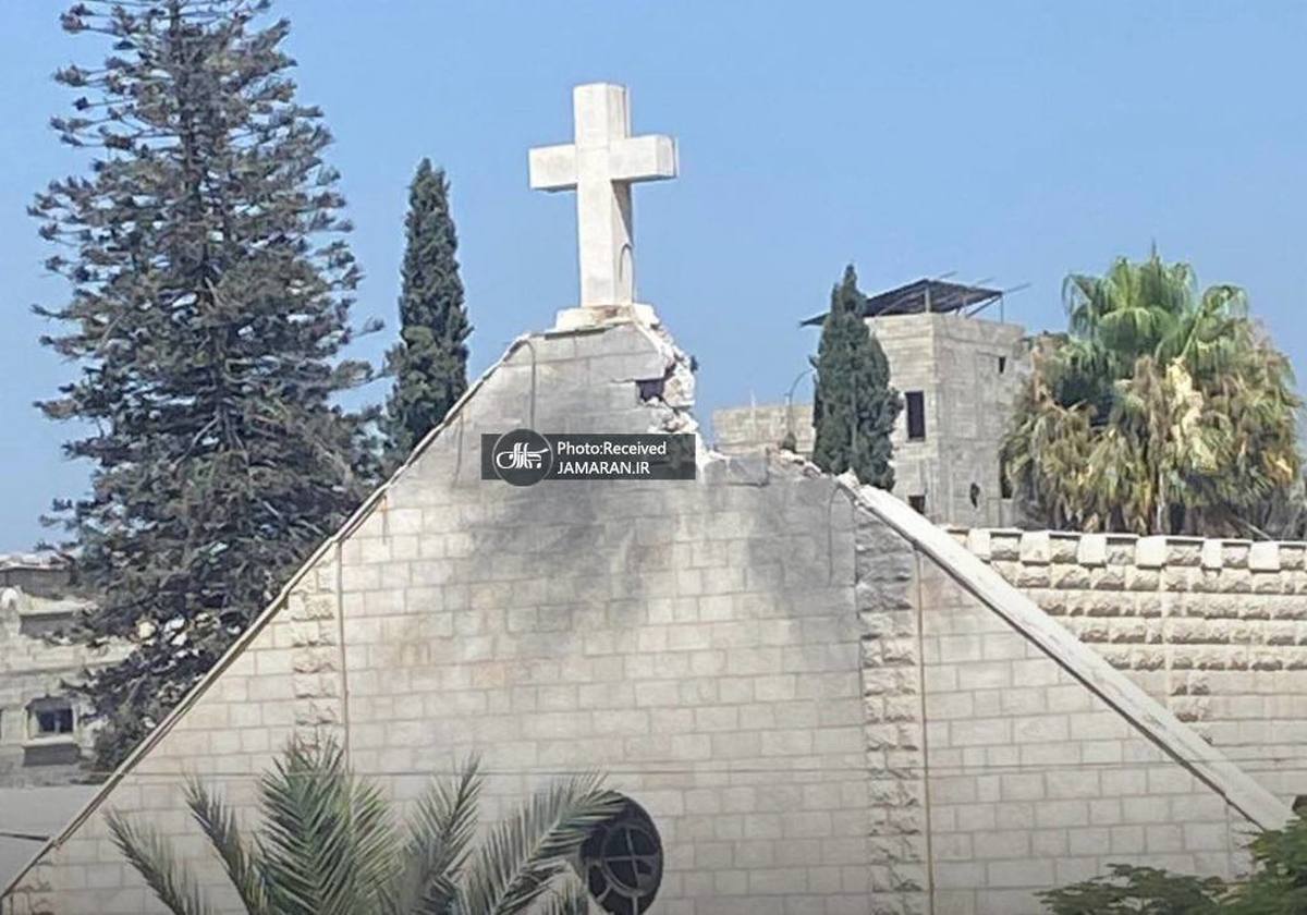 حمله اسرائیل به کلیسای کاتولیک در غزه با چند شهید + عکس و فیلم