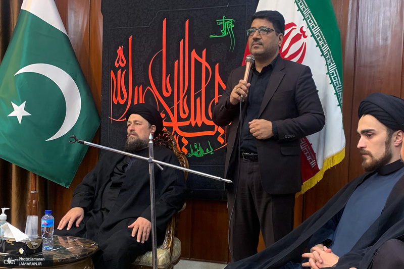 حضور سید حسن خمینی در کنسولگری جمهوری اسلامی ایران در کراچی
