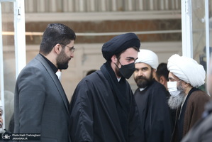 عزاداری شهادت حضرت فاطمه(س) در بیت آیت الله دوستی زنجانی با حضور سید حسن خمینی