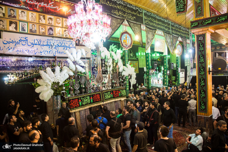 مراسم عزاداری شب شهادت حضرت رقیه(س) و تشییع پیکر پاک شهید تازه تفحص در تکیه دربند