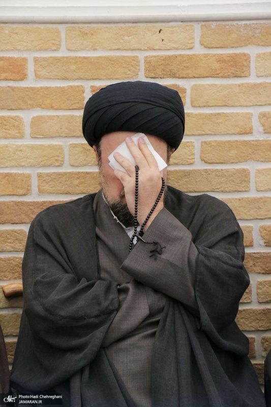 حضور آیت الله سید حسن خمینی در مراسم وداع با آیت الله العظمی شبری زنجانی (ره)