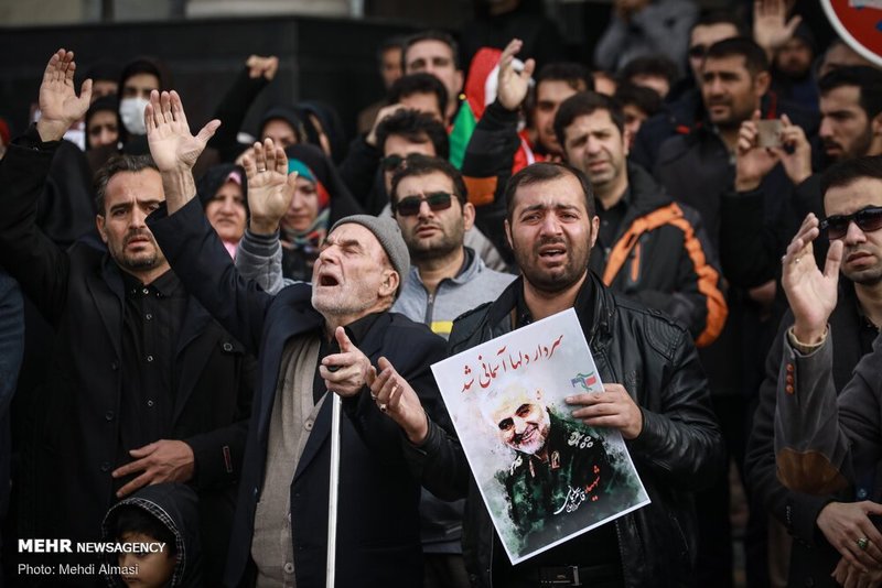 راهپیمایی مردم سراسر کشور در محکومیت ترور سردار قاسم سلیمانی 