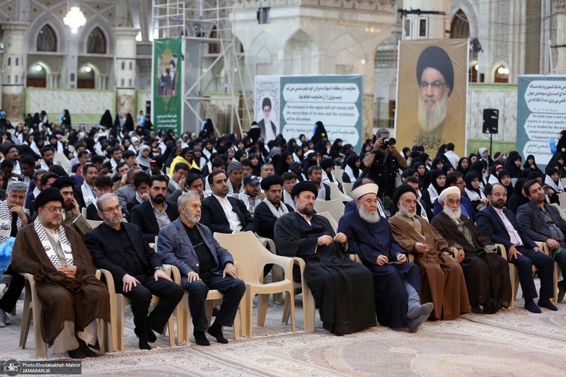 مراسم چهلم شهید سیدحسن نصرالله و سرلشکر نیلفروشان در حرم امام خمینی (س)