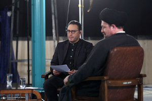 پشت صحنه برنامه تلویزیونی «صف اول» با حضور سید حسن خمینی