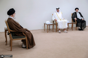 دیدار امیر قطر و هیئت همراه با رهبر معظم انقلاب
