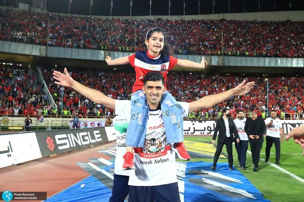 فوتبالیست ایرانی که دخترش را به آرزویش رساند+عکس