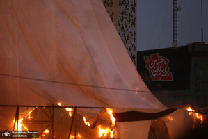 مراسم خیمه سوزان در میدان امام حسین (ع)
