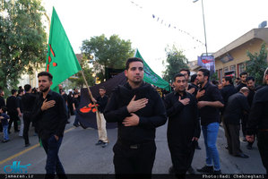 دسته عزای شهادت امیرالمؤمنین علی(ع) با حضور آیت الله العظمی وحید خراسانی