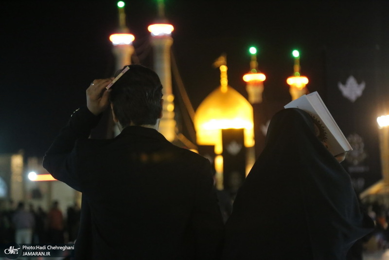 مراسم احیای شب بیست و یکم ماه رمضان در جوار حرم کریمه اهل بیت(س)