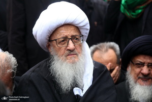 دسته عزاداری روز شهادت حضرت زهرا(س) با حضور آیت الله العظمی وحید خراسانی