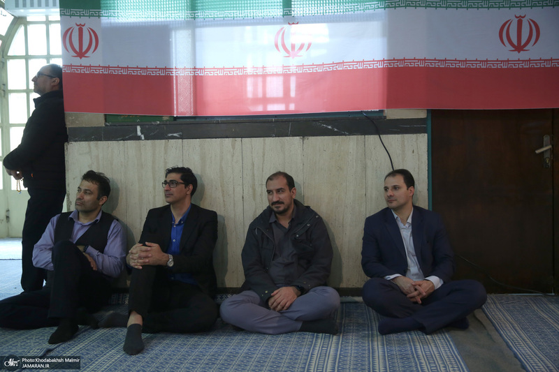 رونمایی از پرده نقالی خوانی (امام مردم) در حسینیه جماران