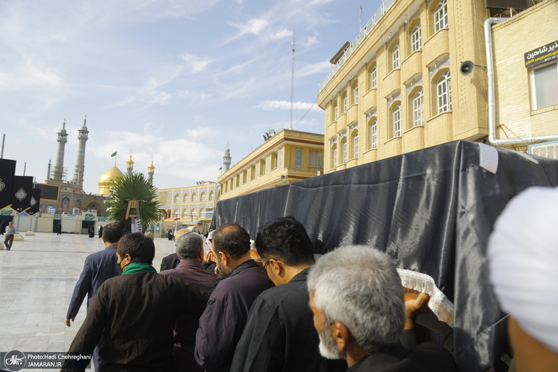 مراسم تشییع پیکر همسر آیت الله العظمی محفوظی‎