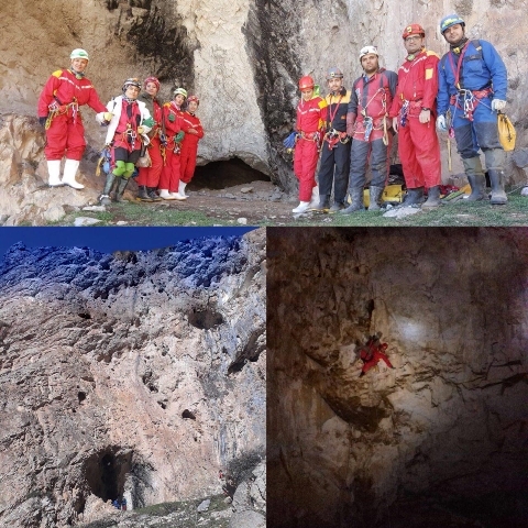 کشف یک غار با 2 دهانه در قزوین