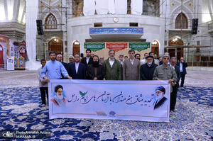 تجدید میثاق جمعی از هنرمندان حوزه هنری با آرمان های حضرت امام(س)