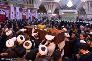 تشییع و خاکسپاری پیکر حجت الاسلام والمسلمین شیخ علی اکبرمهربان در جوار حرم مطهر حضرت امام خمینی(س)