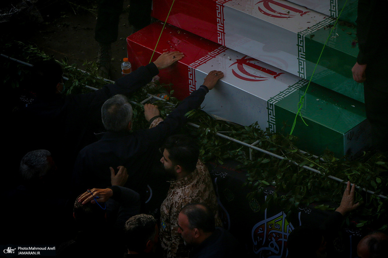 مراسم تشییع پیکرهای مطهر 100 شهید گمنام در تهران-5