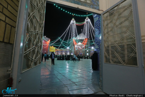 حال و هوای شب میلاد حضرت مهدی(عج) در حرم حضرت معصومه(س)