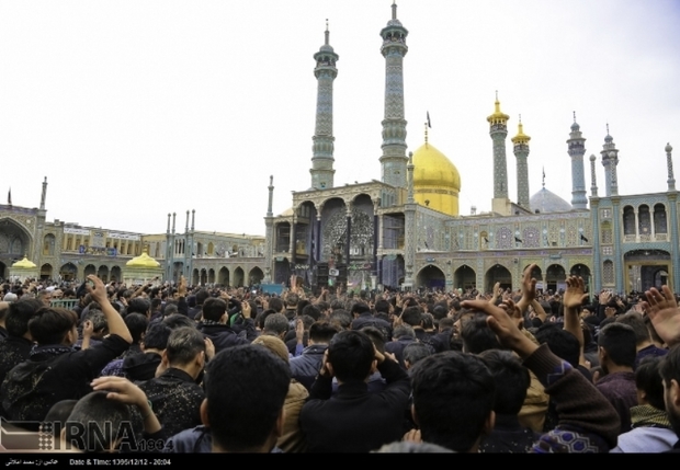 قم در سالروز شهادت حضرت فاطمه(س) غرق در عزا شد