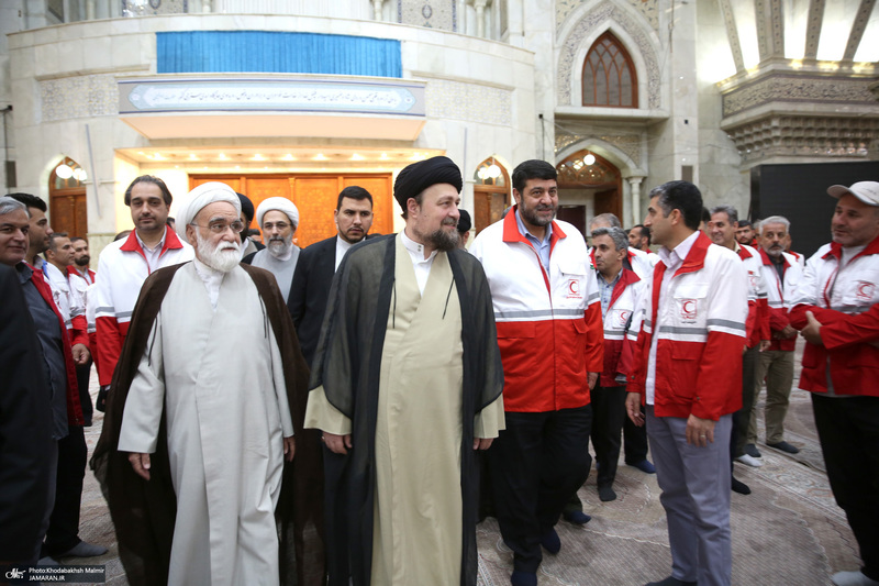 تجدید میثاق رییس و امدادگران جمعیت هلال احمر با ارمان های امام راحل