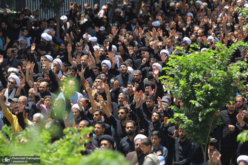 دسته عزاداری روز شهادت امام صادق (ع) با حضور آیت الله العظمی وحید خراسانی