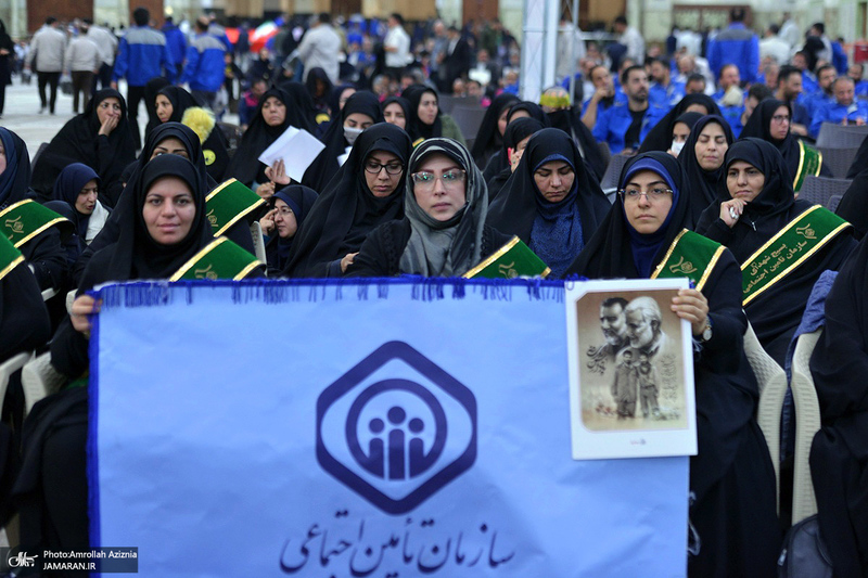 اجتماع بزرگ کارگران به مناسبت سالگرد شهادت حاج قاسم سلیمانی در حرم امام خمینی (س)