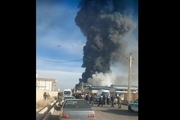 آتش سوزی در چرمشهر قزوین با یک مصدوم و سه مفقودی + فیلم و عکس