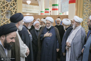 مراسم بزرگداشت آیت‌الله العظمی فیاض در حرم مطهر حضرت معصومه (س)