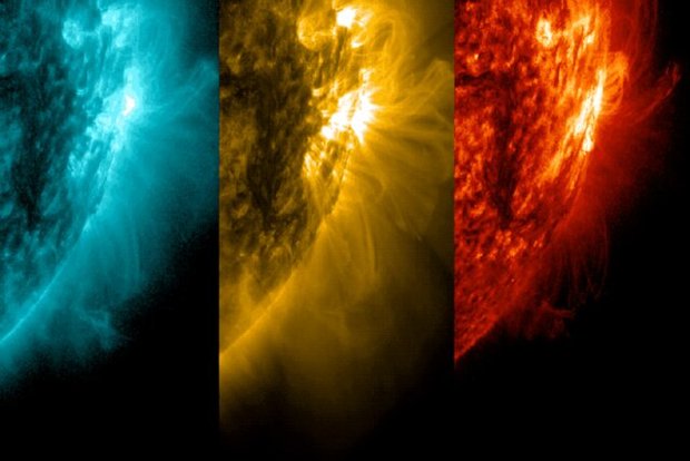 خودنمایی یک شراره خورشیدی قوی در عکس ناسا
