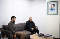 دیدار علی لاریجانی با خانواده‌ی شهیدان سرلشکر حاجی‌زاده و سرلشکر محمود باقری (3)