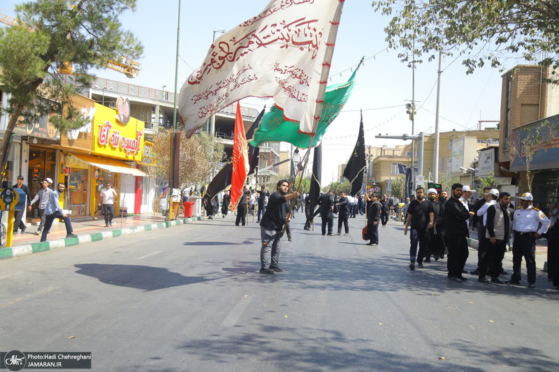 دسته عزاداری شهادت امام عسکری (ع) با حضور آیت‌الله العظمی وحید خراسانی