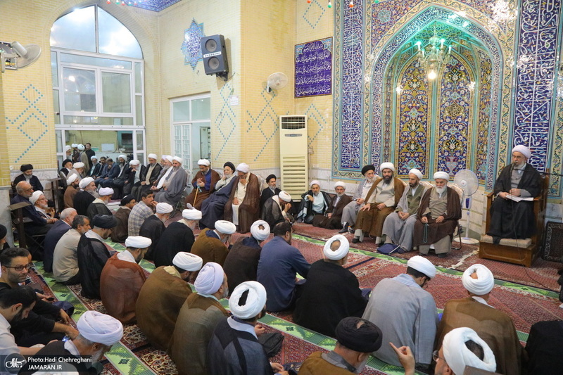 مراسم ترحیم آیت الله العظمی محفوظی (ره) در مسجد رفعت قم