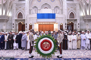 تجدید میثاق مهمانان سی و نهمین اجلاس وحدت اسلامی با آرمان‌های امام خمینی(س) -1