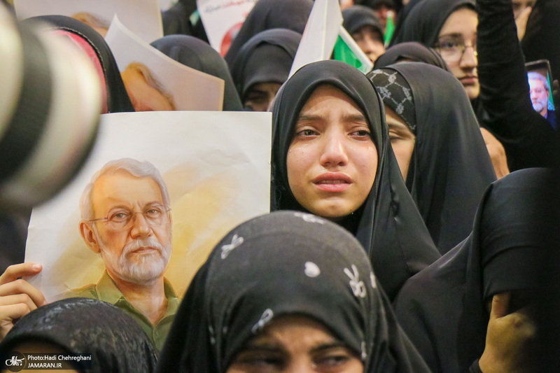مراسم استقبال و وداع با پیکر مطهر شهید علی لاریجانی در قم
