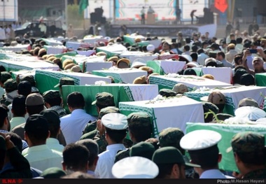 گزارش تصویری آیین استقبال از پیکر پاک و مطهر ۴۴ شهید دوران دفاع مقدس در مرز شلمچه