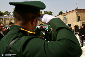 مراسم تشییع پیکر شهیدان سردار حسین سلامی و مسعود شانه ای