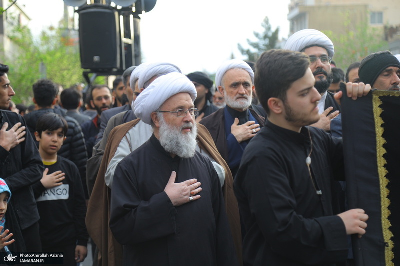 دسته عزاداری شهادت حضرت علی (ع) با حضور آیت‌الله العظمی وحید خراسانی