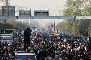 مراسم تشییع پیکرهای مطهر 100 شهید گمنام در تهران-4