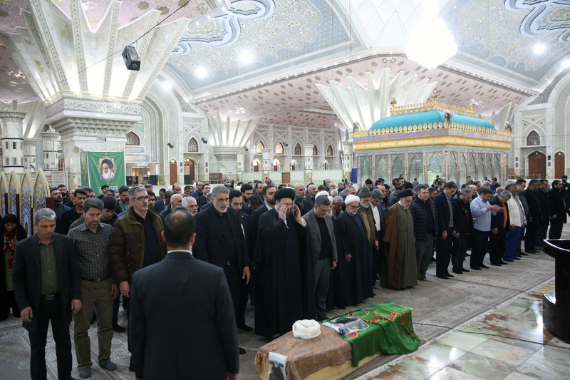 مراسم تشییع حجت الاسلام حاج شیخ مصطفی قنبرپور در حرم امام خمینی (س)