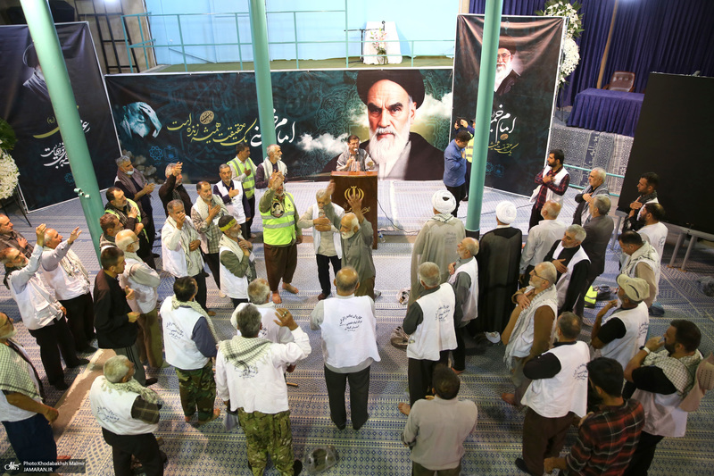مراسم عزاداری کاروان پیاده زائران امام خمینی (س) استان گیلان در حسینیه جماران