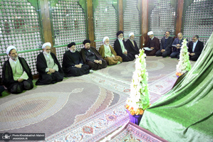 تجدید میثاق رئیس قوه قضائیه و مسئولان عالی قضایی با آرمان‌های امام خمینی(س)