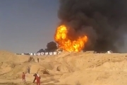 آتش سوزی دکل نفتی در رگ سفید گچساران
